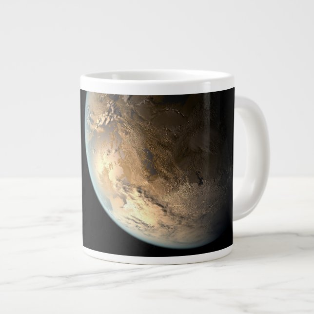 Kepler-186f Orbiting A Distant Star. Giant Coffee Mug (Front Right)