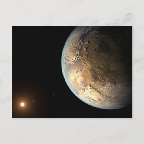 Kepler_186f Orbiting A Distant Star Postcard