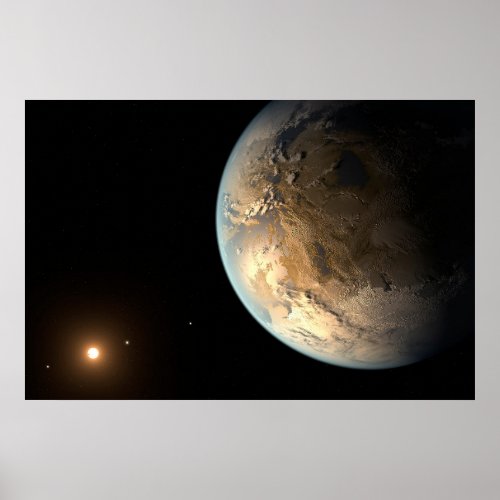 Kepler_186f Orbiting A Distant Star Poster