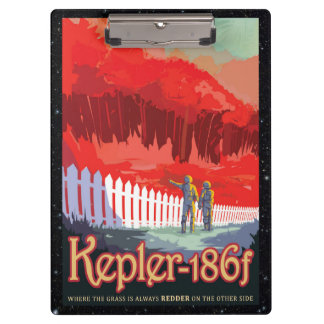Kepler 186f Where the Grass is Alway Red Clipboard