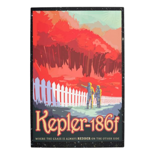 Kepler 186f Where the Grass is Alway Red Metal Print