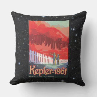 Kepler 186f Where the Grass is Alway Red Outdoor Pillow