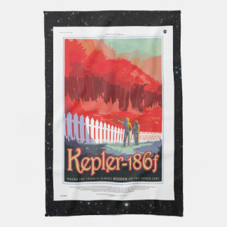 Kepler 186f Where the Grass is Alway Red vacation Kitchen Towel