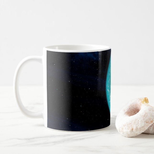 Kepler 22b, An Extrasolar Planet. Coffee Mug (With Donut)
