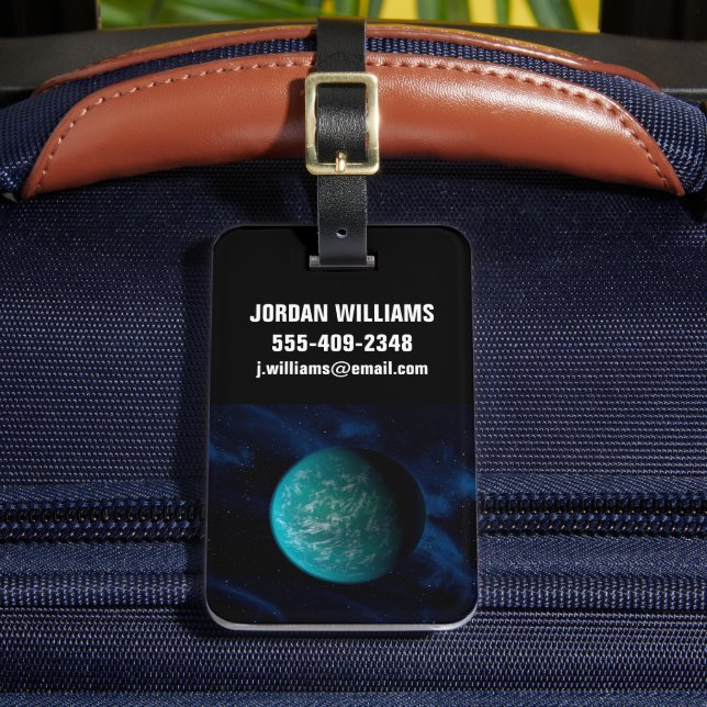 Kepler 22b, An Extrasolar Planet. Luggage Tag (Front Insitu 2)