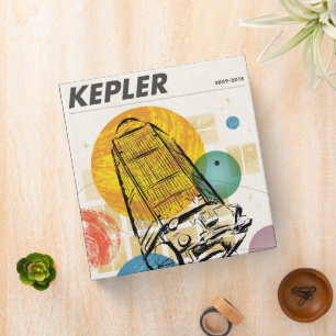 Kepler Space Telescope Poster. 3 Ring Binder