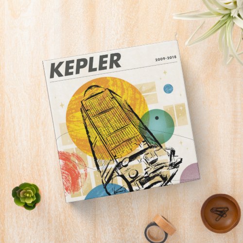 Kepler Space Telescope Poster 3 Ring Binder