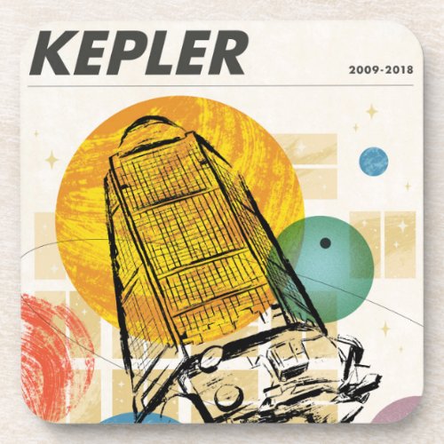 Kepler Space Telescope Poster Beverage Coaster