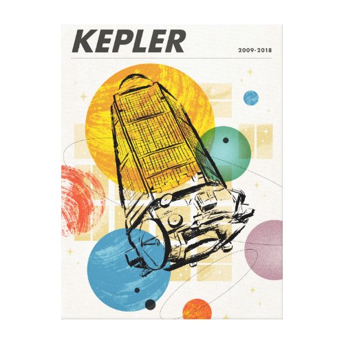 Kepler Space Telescope Poster Canvas Print
