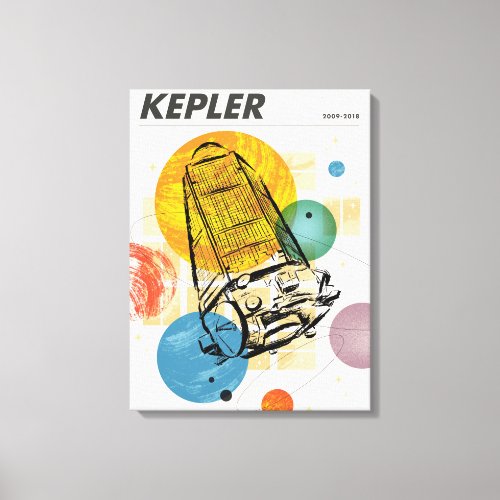 Kepler Space Telescope Poster Canvas Print