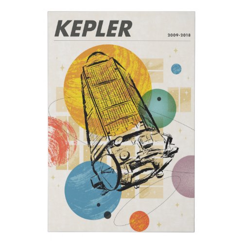 Kepler Space Telescope Poster Faux Canvas Print