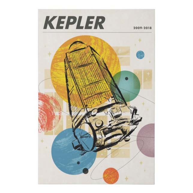 Kepler Space Telescope Poster. Faux Canvas Print (Front)