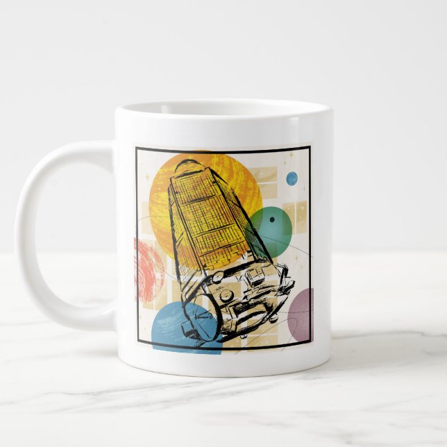 Kepler Space Telescope Poster. Giant Coffee Mug (Left)