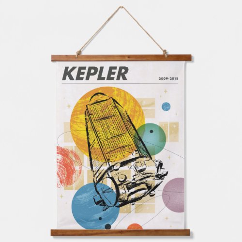 Kepler Space Telescope Poster Hanging Tapestry