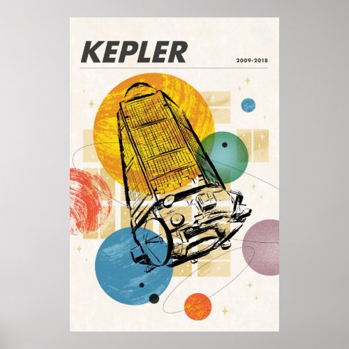 Kepler Space Telescope Poster Poster
