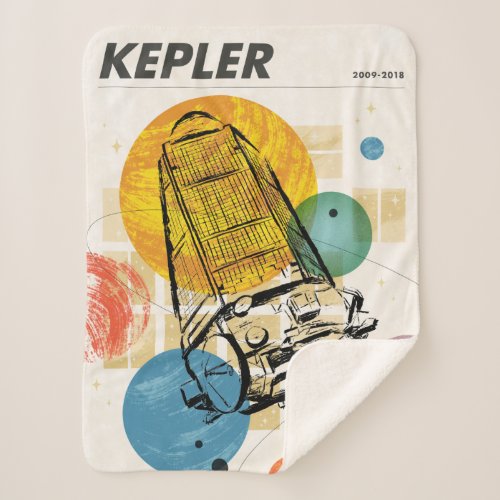 Kepler Space Telescope Poster Sherpa Blanket