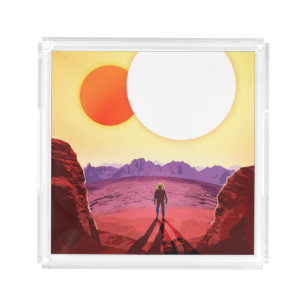 Kepler Space Travel Destination Planet Adventure Acrylic Tray