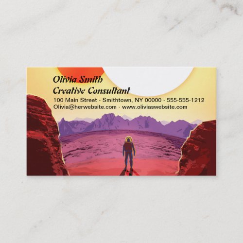 Kepler Space Travel Destination Planet Adventure Business Card