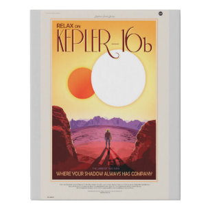 Kepler Space Travel Destination Planet Adventure Faux Canvas Print