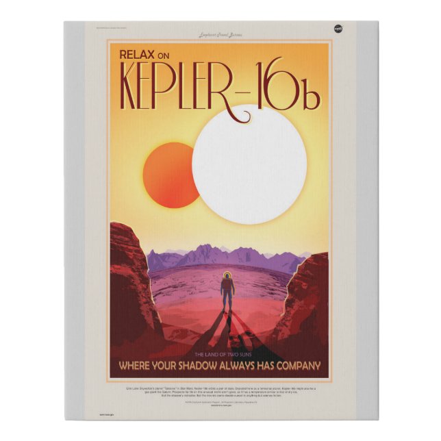Kepler Space Travel Destination Planet Adventure Faux Canvas Print (Front)