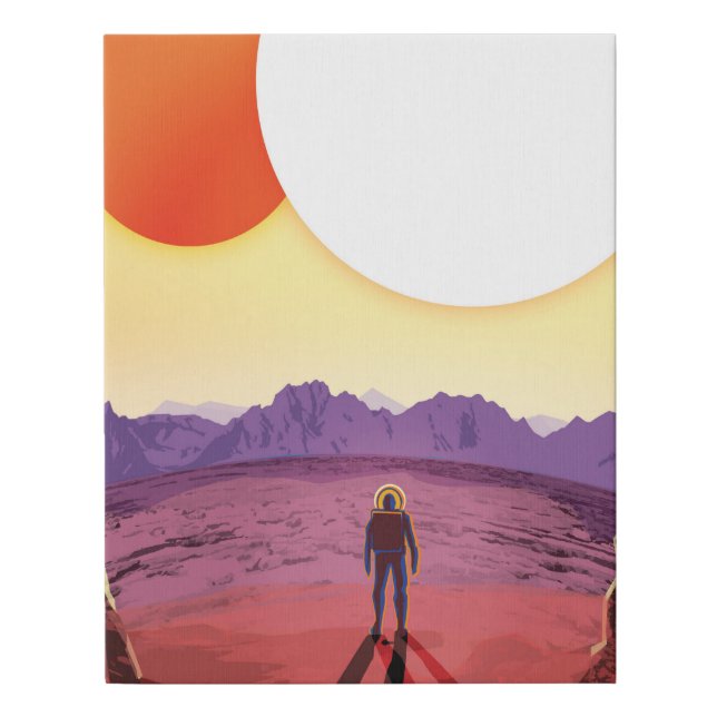 Kepler Space Travel Destination Planet Adventure Faux Canvas Print (Front)
