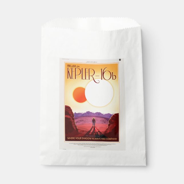 Kepler Space Travel Destination Planet Adventure Favor Bag (Front)