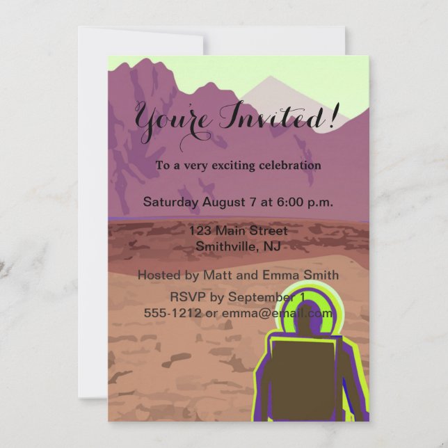 Kepler Space Travel Destination Planet Adventure Invitation (Front)