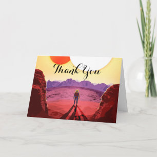Kepler Space Travel Destination Planet Adventure Letterpress Thank You Card