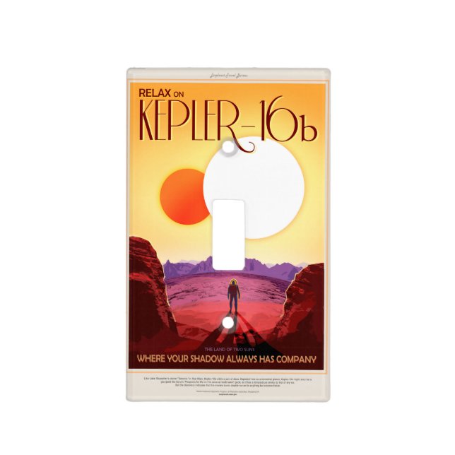Kepler Space Travel Destination Planet Adventure Light Switch Cover (Front)
