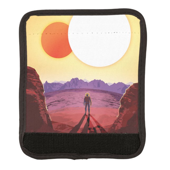 Kepler Space Travel Destination Planet Adventure Luggage Handle Wrap (Front)