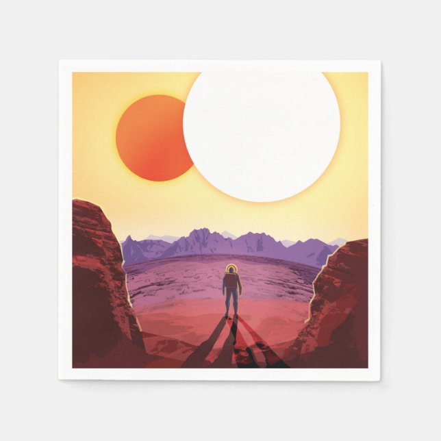 Kepler Space Travel Destination Planet Adventure Napkins (Front)