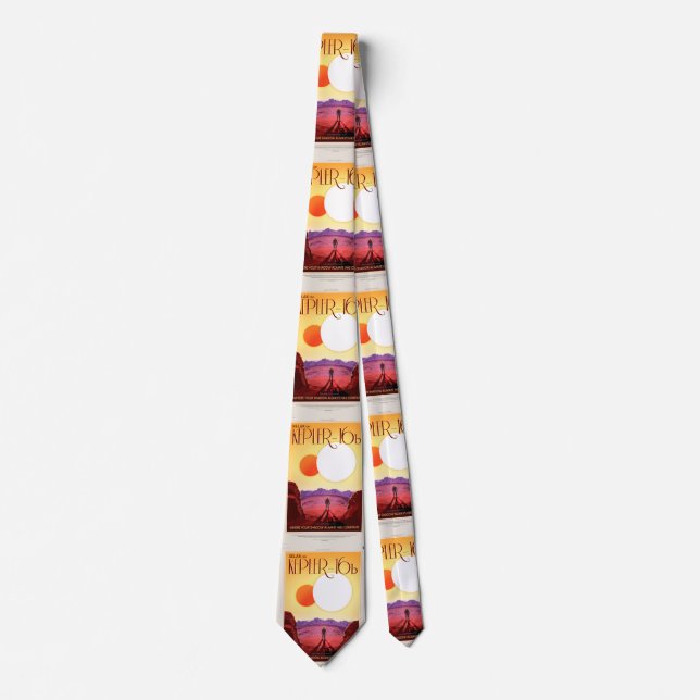 Kepler Space Travel Destination Planet Adventure Neck Tie (Front)