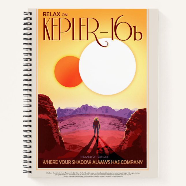 Kepler Space Travel Destination Planet Adventure Notebook (Front)