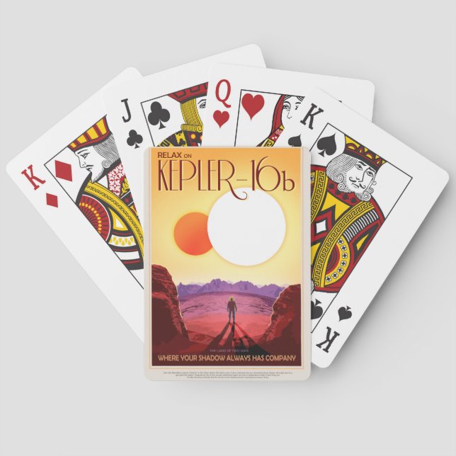 Kepler Space Travel Destination Planet Adventure Poker Cards (Back)