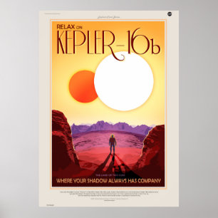 Kepler Space Travel Destination Planet Adventure Poster