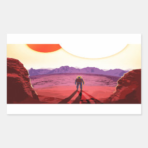 Kepler Space Travel Destination Planet Adventure Rectangular Sticker
