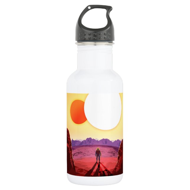 Kepler Space Travel Destination Planet Adventure Stainless Steel Water Bottle (Front)