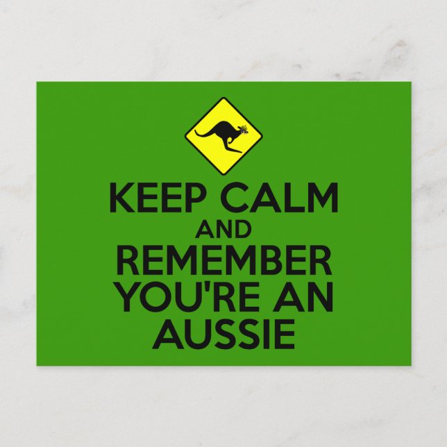 Kepp calm parody postcard (Front)