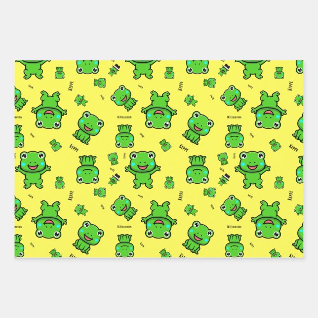 Keppe the Frog Wrapping Paper (Front)