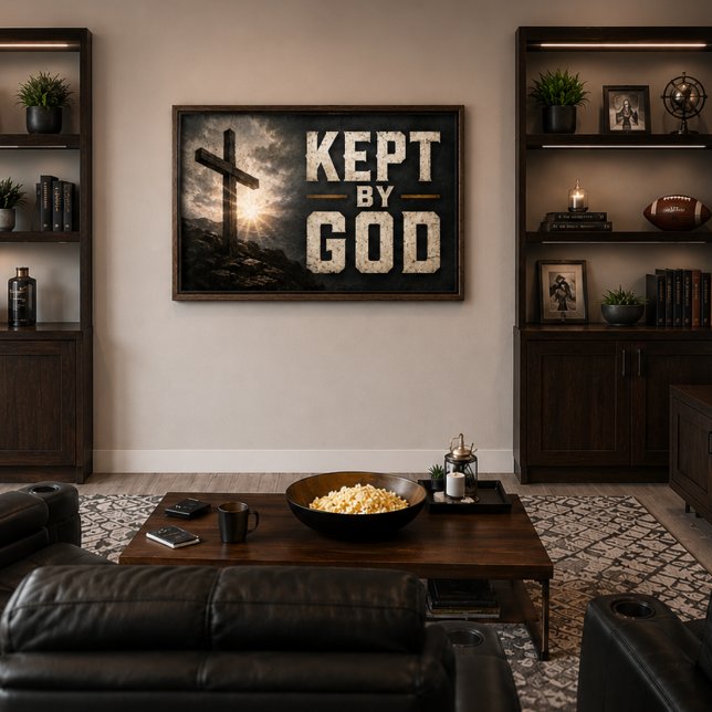 Kept By God (with Cross) Horizontal Poster (Creator Uploaded)