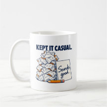 Kept It Casual Funny Overthinking Coffee Mug