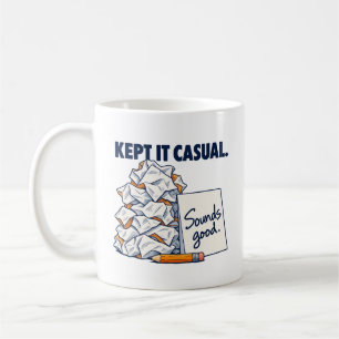 Kept It Casual Funny Overthinking Coffee Mug