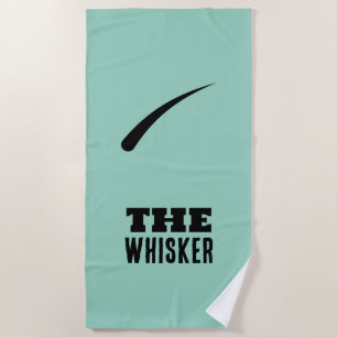 Kept Off Black Flat Clear Whisker Beach Towel