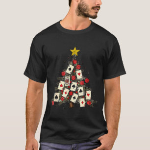 Ker Cards Christmas Tree Gambling Funny Xmas Men  T-Shirt