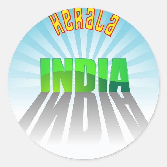 Kerala Classic Round Sticker (Front)