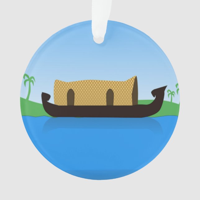 Kerala houseboat drawing ornament (Front)