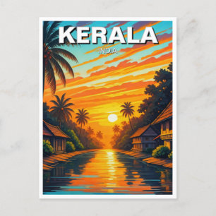 Kerala India Sunset Postcard