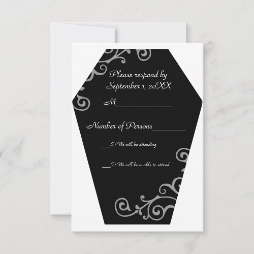 Keranda Ebony Grey RSVP Card