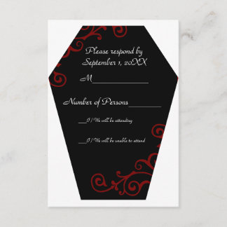 Keranda Ebony (Red) RSVP Card