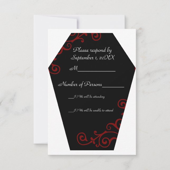 Keranda Ebony (Red) RSVP Card (Front)